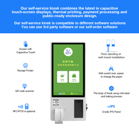 Se Aceptan Pedidos Personalizados OEM, Kiosco de Autoservicio con Pantalla Táctil de 24 Pulgadas, 4G, LCD, para Restaurantes, con Software en Venta