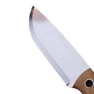 มีดล่าสัตว์อเนกประสงค์ OEM ปรับแต่งได้ ใบมีดคงที่ 5cr15mov ด้ามไม้มะกอก ดีไซน์ EDC ใหม่ สำหรับการผจญภัย DIY - Product Image 1