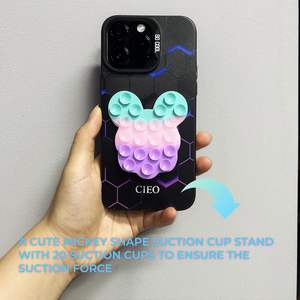 Support de téléphone rose en forme de <span class=keywords><strong>Mickey</strong></span> ventouse support mains libres universel pour <span class=keywords><strong>iPhone</strong></span> Samsung pour miroirs douches cadeau de nouveauté - Product Image 2