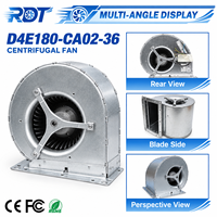 Nouveau ventilateur centrifuge D4E180-CA02-36 AC 230V 180mm à haut débit d'air, double entrée, pour refroidissement d'armoires de modules onduleurs (remplacement)