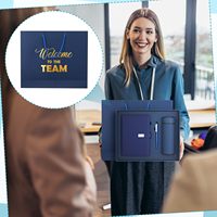 Ensemble cadeau de luxe personnalisé de haute qualité avec logo, stylo bleu et carnet, pour homme, cadeau d'entreprise, cadeau de bureau