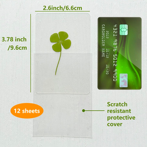 Lucky Clover Postcards Natural Grass Transparent Wishing Cards Ideal for <b>Bookmarks</b> & Decorations Perfect Holiday Gifts - Product Image 4