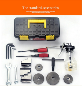 <span class=keywords><strong>Tour</strong></span> à métaux miniature horizontale de haute précision, table de travail, machine à fraiser, 220V, combinaison, modèle de traitement des métaux utilisé - Product Image 6