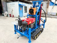 Mini-foreuse à roues de 100 m pour puits d'eau, machine de forage portable sur roues pour le forage de puits d'eau