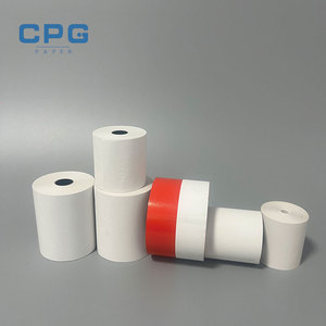 Rouleau de papier thermique à fonctionnement fluide pour système de commande de café 57x50mm 60gsm sans BPA, rouleau de papier thermique à résidus minimaux - Product Image 1