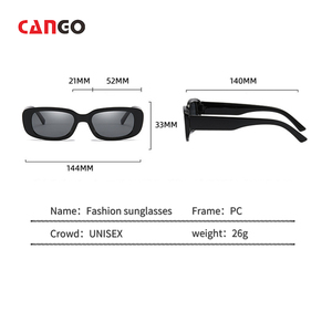Gran oferta, gafas de sol rectangulares pequeñas Vintage para mujer y hombre, Unisex enmarcadas de tamaño pequeño gafas de sol, gafas de sol con logotipo personalizado a la moda Ins - Product Image 4