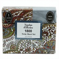 Parure de draps de luxe en microfibre brossée 100% polyester imprimée 80 g/m², 6 pièces, pour usage domestique