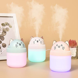 Cute Cat Ultrasonic <b>Humidifier</b> Mini Portable USB Powered With Color Changing Light For Desk Office Car Use - Product Image 3
