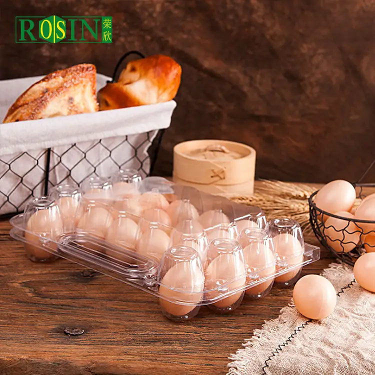 30セルプラスチックエッグトレイカートンハンドル付き販売用30穴付き透明プラスチックエッグトレイプラスチック卵カートン