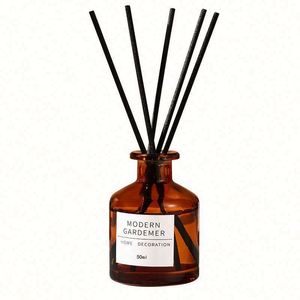 Custom Luxury 100Ml 150Ml 200Ml Essential Oil Aromatherapy <b>Diffuser</b> Bottles Empty Amber Glass <b>Reed</b> Screen Printing Rubber 100pcs - Product Image 1