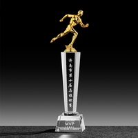 Haute qualité Sport Premium Trophee Award trophée en cristal métal cristal verre acrylique trophée trophée en cristal blanc