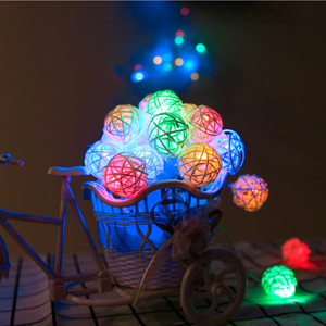 3cm Led Rattan String Lights articolo per feste di buon compleanno festa di san valentino luce a LED con bianco caldo caldo colorato - Product Image 4
