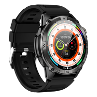 Montre connectée de sport d'extérieur HK08 avec écran AMOLED, GPS, moniteur de fréquence cardiaque, tracker d'activité physique, étanche IP68, écran tactile
