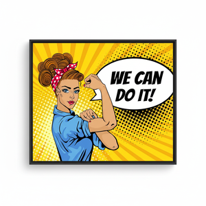 Empowerment Canvas Art: Woman Power Printed Design Wall Decor,<b>BLACK</b> <b>FRAMED</b> CANVAS - Product Image 2