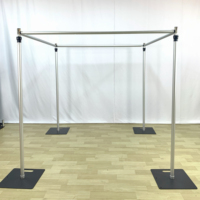6-10ft Square Pipe and Drape Flower Wall Frame System Heavy Duty Backdrop Stand pour mariage Outdoor Event decor Party Supplies