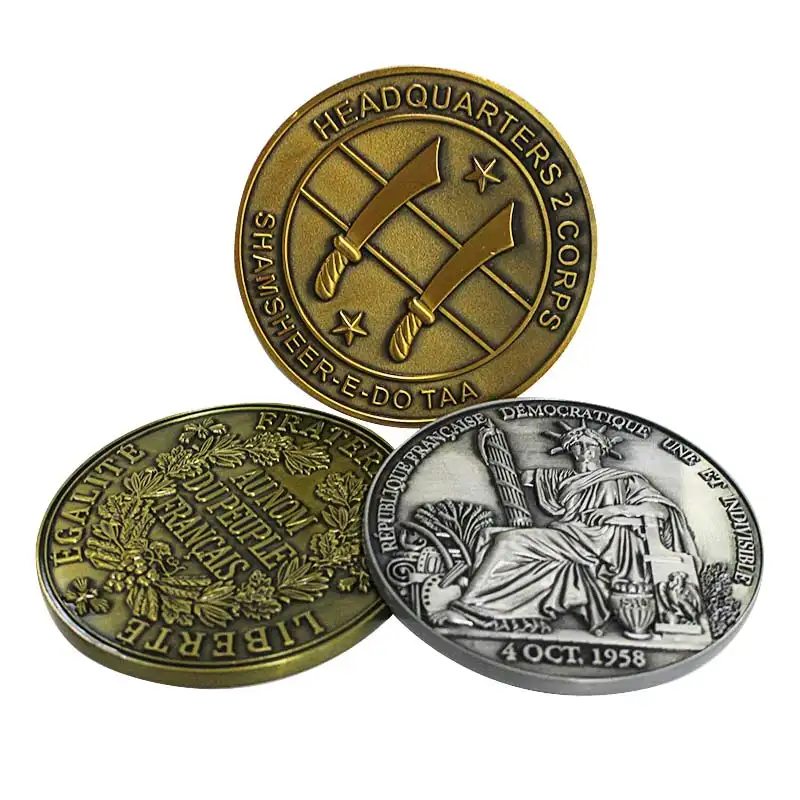 Chinese Coin Maker Fabrikant Maken Uw Eigen Blanks Oude Munten Custom Metalen Zilveren Souvenir 3D Lucky Uitdaging Antieke Munt