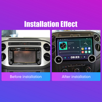 11.8 "Diamond Dual knob 2K QLED Screen 2 Din Android Car Radio untuk VW Tiguan 2010-2016 Stereo Android Auto Carplay