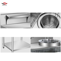 Table de devage de farine frit en acier inoxydable, restaurant Commercial multi-grace, Table de préparation de repas