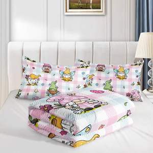 <b>King</b> 3-Piece Buffalo Plaid Floral Comforter <b>Set</b> Spring All-Season Microfiber <b>Bedding</b> Pink Blue 100% Cotton Lightweight 7-Pcs - Product Image 4