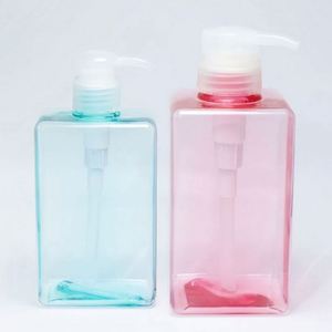 Botella Dispensadora de PETG Cuadrada Rosa de 100/150/250/280/450 ml con Bomba Pulverizadora para Champú, Loción y Gel de Ducha - Product Image 5