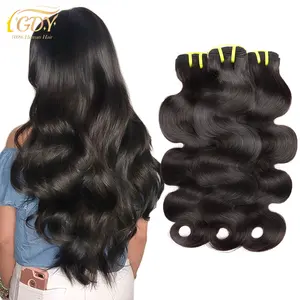 GDYhair Free Sample Body Wave 18 20 22 inch Straight Extension Virgin Human Hair Weave Bundles