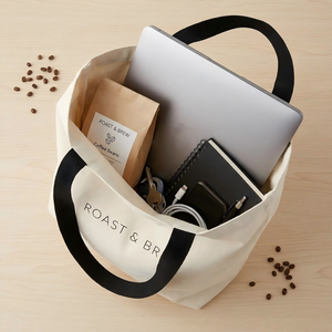 Durable Eco-Friendly Canvas Tote <b>Bag</b> with Thick Strap Embroidered Design Printed Medium Size - Product Image 6