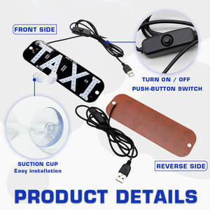 ไฟ LED แสดงสถานะ ป้ายไฟเตือนภายในรถยนต์ สำหรับคนขับแท็กซี่ ไฟ USB พร้อมสวิตช์ - Product Image 3