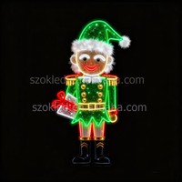 Marcos de Fotos LED 2D con Motivo de Grinch, Multicolores, Comerciales, para Exteriores, Decoraciones Navideñas con Clasificación IP65