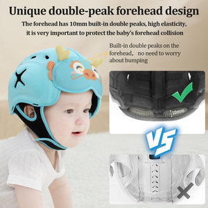 Protection de tête élastique Mambobaby 360 °   <span class=keywords><strong>Casque</strong></span> de sécurité pour bébé et casquette pour tout-petit pour la marche, réglable, respirant, protection - Product Image 4