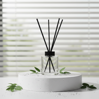 Bouteille diffuseur de parfum ronde transparente en gros 170ml 180ml pour huiles essentielles
