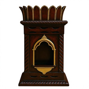 Soporte de Tulsi de madera hecho a medida para Pooja decoración del hogar último diseño interior tradicional alto tallado madera de teca Puja soporte Decoración - Product Image 2