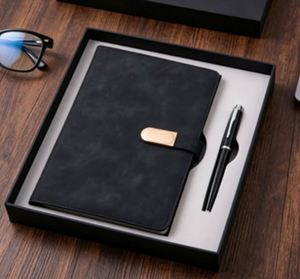 New High Quality Manufacturer <b>A5</b> <b>Notebook</b> With Pen for Man Custom Logo Business <b>Notebook</b> and Pen Gift Set - Product Image 3