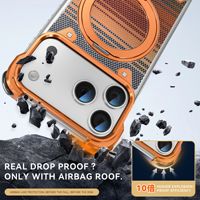 Funda Magnética sin Marco de Aluminio para iPhone 18 Pro Max, Parte Trasera Transparente de PC, Anillo de Soporte, Antiabrasión, Carcasa Protectora Ligera