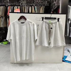 S22 Pantalones cortos de calidad superior para hombre Baggy High Street Style Light Oatmeal Dark Oatmeal Stretch Pantalones cortos de gran tamaño - Product Image 2