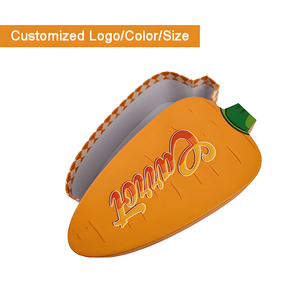 Scatola Regalo Personalizzata per Accessori Frutta e Verdura a Forma <span class=keywords><strong>di</strong></span> Carota con Coperchio 'Alien Heaven and Earth' e Stampa Logo - Product Image 1