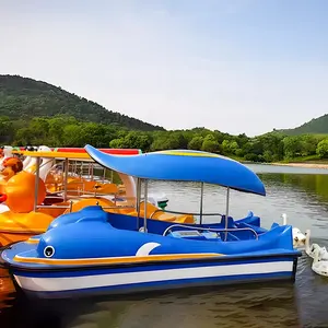 Hot Selling Water Park Rides Drifting Langes Fiberglas-Tier pedalboot für Unterhaltung