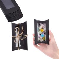 Boîte en papier kraft personnalisée pour emballage de mini-oreillers, avec fenêtre découpée transparente, pour la présentation de bijoux et de cadeaux – Vente en gros usine