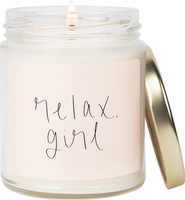 Bougie parfumée Sweet Water Decor Relax Girl à la menthe poivrée, au cèdre, à la clou de girofle et à l'eucalyptus pour la maison |   Pot transparent de 9 oz, durée de combustion de 40 heures, non toxique