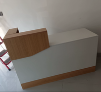 Comptoir de réception d'hôtel en bois, bureau moderne, comptoir d'accueil de petite taille 1m, table de réception personnalisée