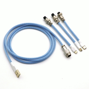 Vendita calda da 1 a 3 1.5 + 0.1M GX16 Aviator, Mini 5P, Micro tipo C connettori USB tastiera meccanica cavo aviatore - Product Image 4