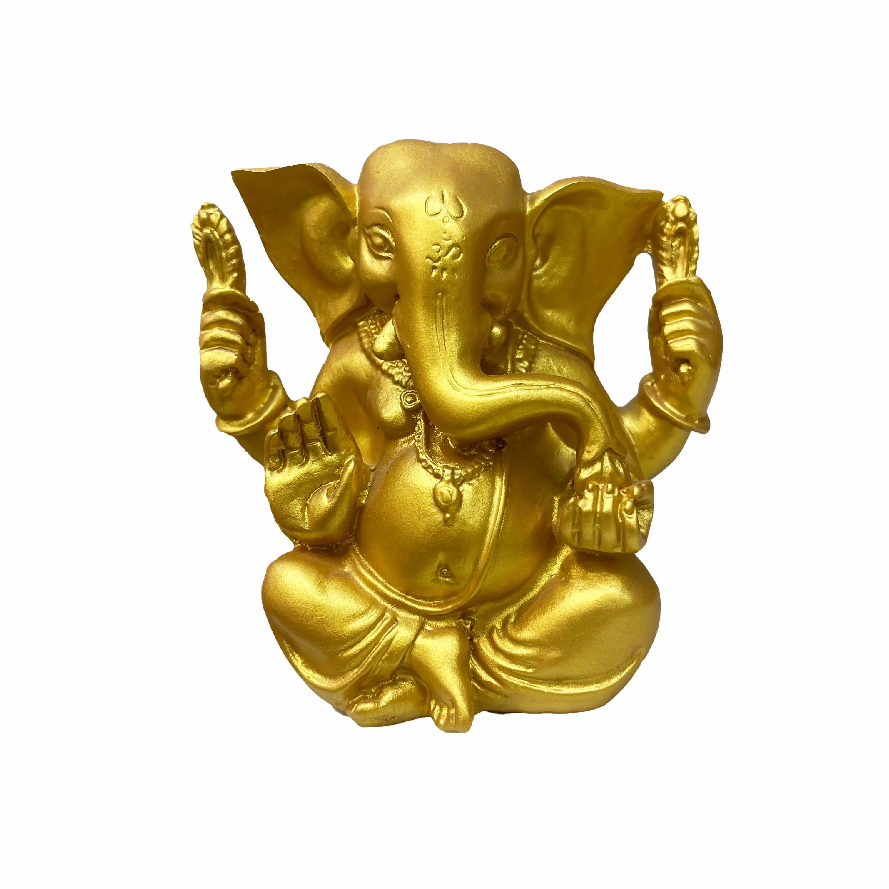 Bán Hot handmade polyresin Ganesh tượng Hindu Ganesha ngồi trên một sen bệ