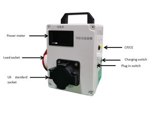 เครื่องทดสอบเครื่องชาร์จ EV จำลองสถานีชาร์จมาตรฐาน US เครื่องทดสอบเครื่องชาร์จ AC แบบพกพา - Product Image 2