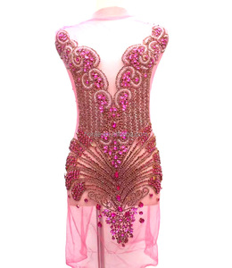 G007 Tùy Chỉnh Thiết Kế Wedding Dress Handmade Vàng Pha Lê Rhinestone Kim Cương Vạt Đính Bling Chất Liệu Hoa Hình Dạng Nhà Máy - Product Image 1