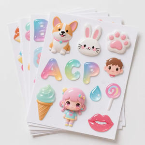 Pegatinas 3D de Alta Calidad, Pegatinas de Princesas para Disfrazarse, Pegatinas de Dibujos Animados para Niñas, Calcomanías Impermeables, Pegatinas 3D de Anime - Product Image 3