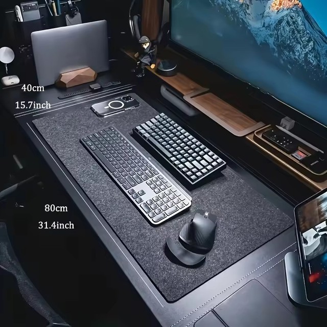 Big Size 30*80cm 40*90cm Wool Mouse Pad Anti Slip Keyboard Mat Office Computer Felt Mouse Pad