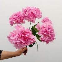 Bunga Hydrangea Buatan Kecil, Hydrangea Kain, untuk Dekorasi Tempat Pernikahan dan Upacara, Perayaan Festival