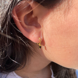 ROXI Joyería de Cobre de Moda al por Mayor, Pendientes Huggie con Circonitas y Baño de Oro de 18K para Mujer - Product Image 6