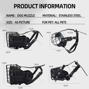 도매 블랙 조절 가능한 통기성 럭셔리 개 총구 소가죽 - Product Image 3