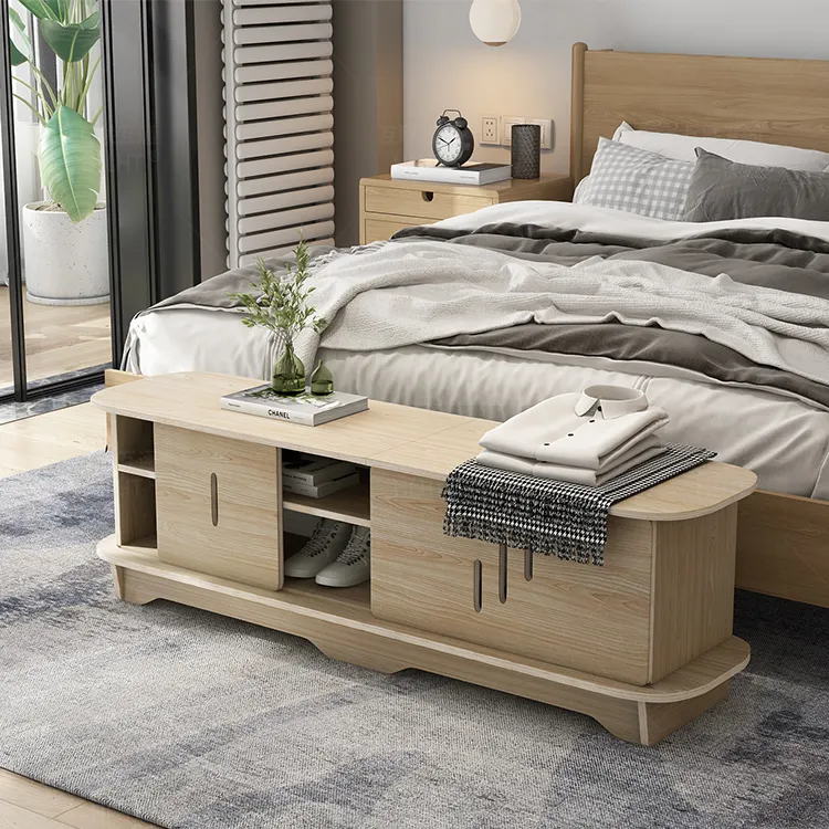 Comodino moderno nordico in legno semplice comodino multifunzionale ripiano camera da letto assemblaggio compensato comodino