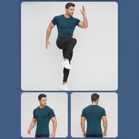 T-Shirt Sportiva da Uomo Slim Fit con Dettagli a Contrasto, Asciugatura Rapida, Traspirante, Elasticizzata, Design Personalizzato OEM per Corsa e Allenamento